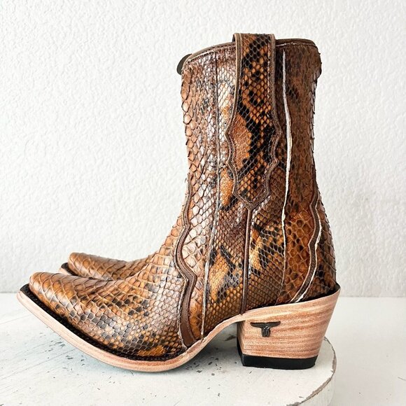Lane VICKSON Womens Cowboy Bootie Size 6 Copperhead Western Short Boots Snip Toe - Picture 4 of 11